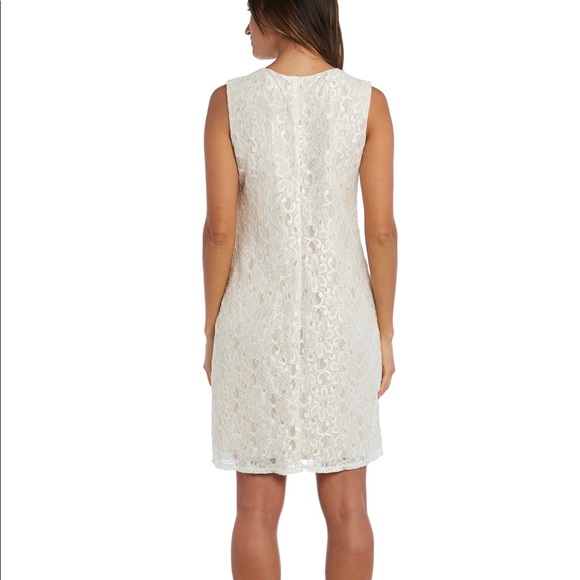 R&M RICHARDS Womens Ivory 3/4 Sleeve Open Cardigan Top - Picture 5 of 6